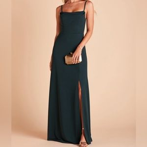Birdy Grey Ash Crepe Emerald Bridesmaid Dress